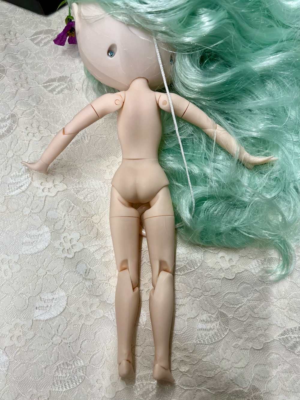 Customized Blythe Doll, Lime Green Hair, 12”, 30 cm, 1/6 scale, and Accessories - Picture 12 of 16